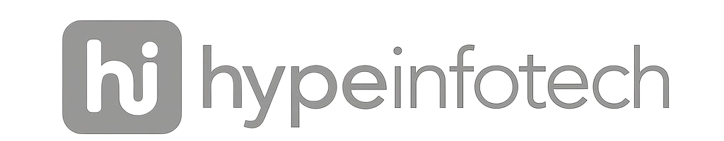 Hypeninoftech logo displayed on a clean white background, emphasizing its modern design and branding.