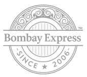 bombay-express-logo Bombay Express logo displayed prominently on a white background, featuring bold typography and a simple design.